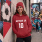 Personalised Football Player Name & Number Printed Unisex Hoodie