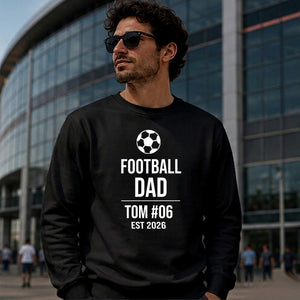 Custom Football Name Team Gift Soccer Dad Unisex Sweatshirt New FiFa Mockup Dad