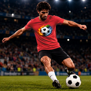Hot Flame Ice Wave football tournament unisex t-shirt