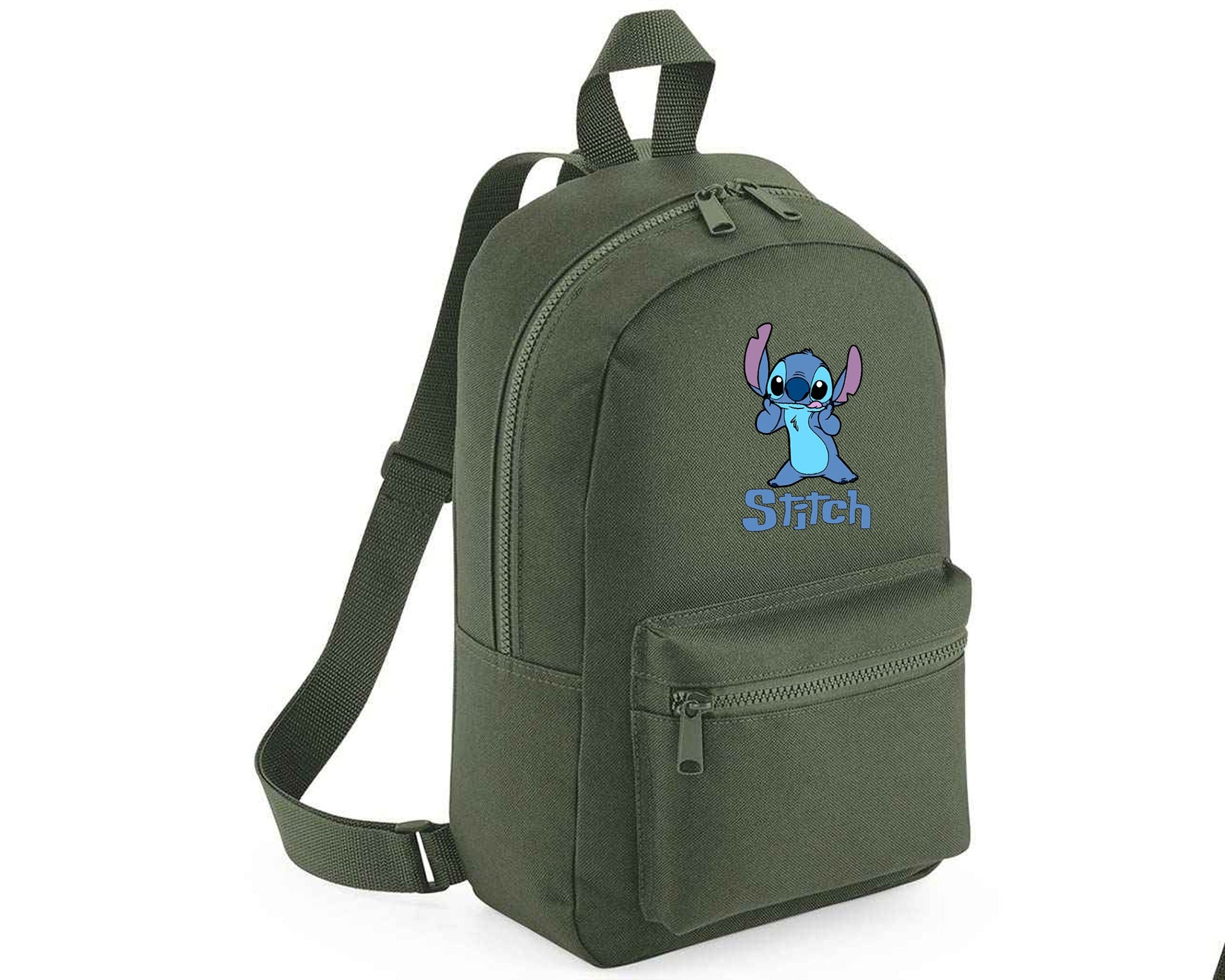 Stitch Backpack, Lilo & Stitch Printed Design Gift Bag for Boys & Girls, Front Zip Pocket School Bagpack M8404