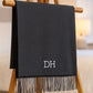 Personalised Embroidered Name Initial Scarf – Custom Woven Oversized Scarf, Perfect Christmas Gift