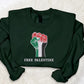 Free Palestine Embroidered Sweatshirt, Solidarity Hand Support Palestine Protest Jumper, Save Gaza Palestine Clothing, Comfort Colors Shirt