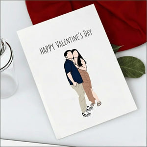 Couple Portrait Card Valentine Gift - PW1011