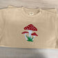 Embroidered Mushroom Hoodie, Magic Mushroom Embroidery Crewneck Jumper, Botanical Plant Nature Lover Shroom Womens Top, Frog Unisex Sweater