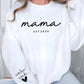 Custom Mama Puff Print Sweatshirt, Personalised Grandma Sweater with kids Name, Grandparents Embossed Jumper, Mothers Day Gift for Granny