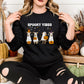 Retro Halloween Dogs Sweatshirt, Spooky Vibes Printed Sweater, Cure Halloween Ghost Dogs Jumper, Dog Lover Gifts, Gothic Dogs Halloween Tops