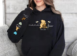 Mama Bear Hoodies. Personalised Mum Hoodie with Children Names on Sleeve. Mama Bear Jumpers, Hooded Sweaters for New Mum. Mother's Day Gifts