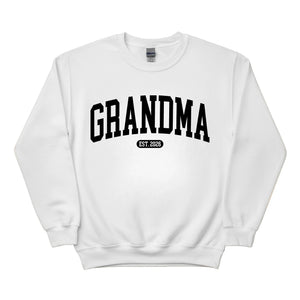 Grandma Est Year Personalised Printed Mother Day Sweatshirt - P9318