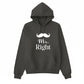 Mr Right Valentine’s Day Printed Hoodie - PW506