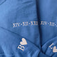 Personalised Roman Numeral Matching Hoodie, Embroidered Anniversary Couple Matching Jumper, Custom Initial Pullover Sweater, Gift for GF BF