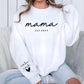 Personalised Grandma Sweatshirt, Custom Embossed Est Date Puff Printed Sweater, Grandkids Names on Sleeve Crewneck Jumper, Mothers Day Gifts