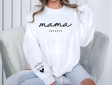 Personalised Grandma Sweatshirt, Custom Embossed Est Date Puff Printed Sweater, Grandkids Names on Sleeve Crewneck Jumper, Mothers Day Gifts
