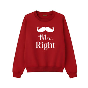 Mr Right Valentine’s Day Printed Sweatshirt - PW506