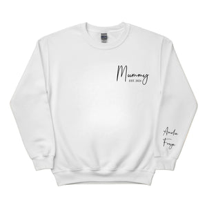 Mummy Custom Est year and Name  Printed Mother Day Sweatshirt - M1457