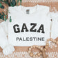 Gaza Palestine Sweater, Embroidered Gaza Palestine Sweatshirt, Support For Palestine, Freedom Gaza Protest Shirt, Adult Size Crewneck Jumper