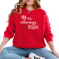 Mr & Mrs Right Valentine’s Day Couple Printed Sweatshirt