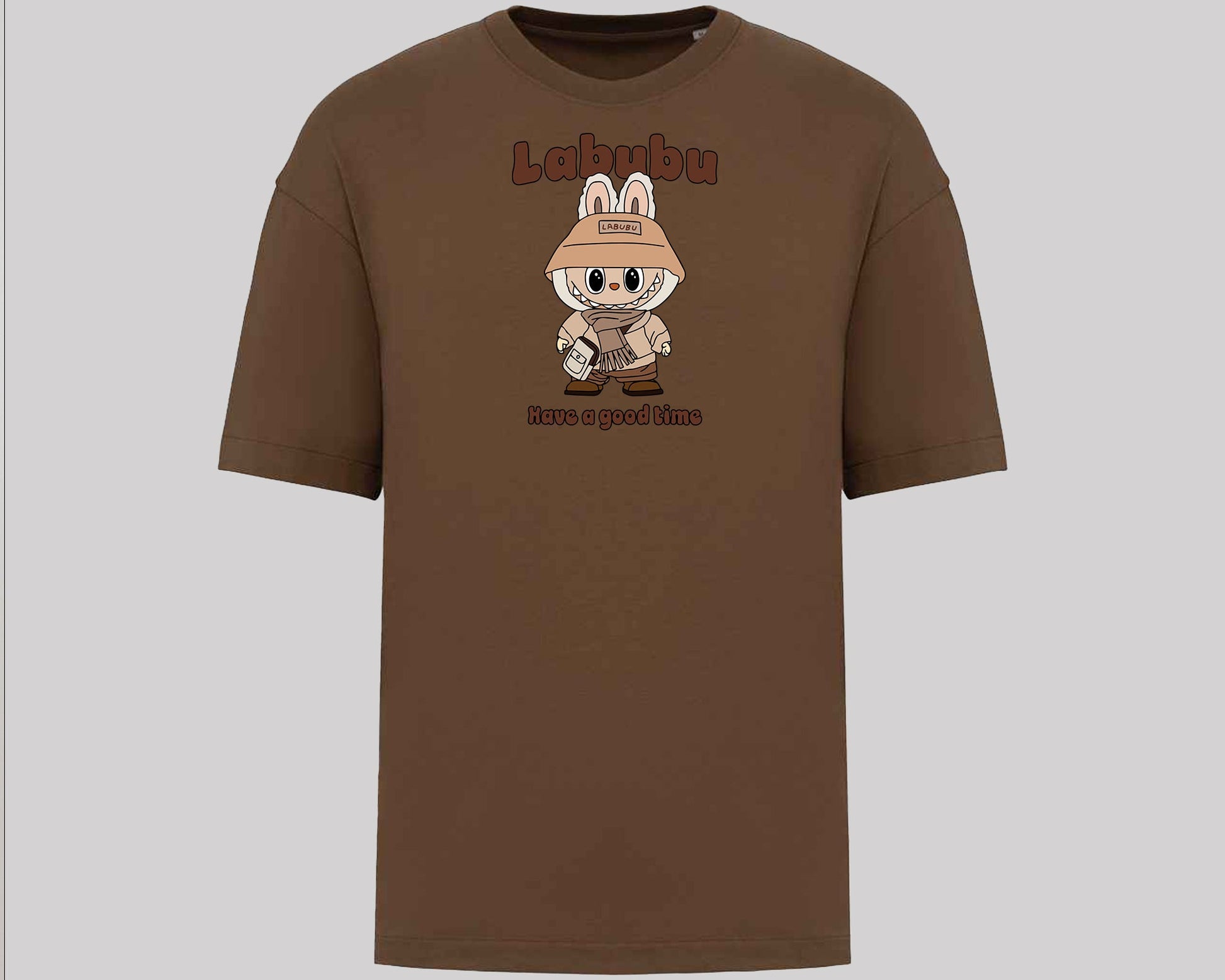 Labubu "Have a Good Time" Oversized T-Shirt, Cute Cartoon Anime Graphic Tee, Unisex Oversized Fit Top M8425
