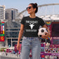 Personalise Player Graphic Football Tournament ladies Fit T-Shirt