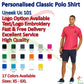Custom Embroidered Men Polo Tshirt, Personalised Text/Design Shirt, Digitized Company Logo Monogrammed Polo Tee, Special Gift for Golf Lover