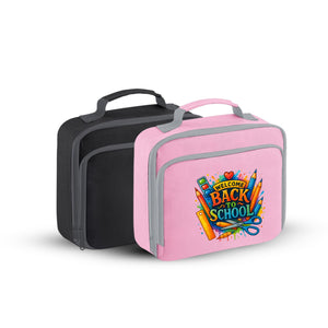 Welcome Back To School Lunch Cooler Bag, Insulated, Durable & Stylish For Kids, Perfect For School Front Zip Pocket Lunch Box Tote M8478