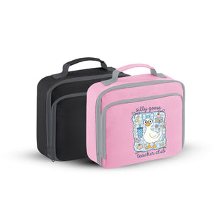 Back To School Lunch Bag, Silly Goose Teacher Club Duck Printed Design Lunch Box, Keeps Lunch Fresh, Cool & Stylish M8479