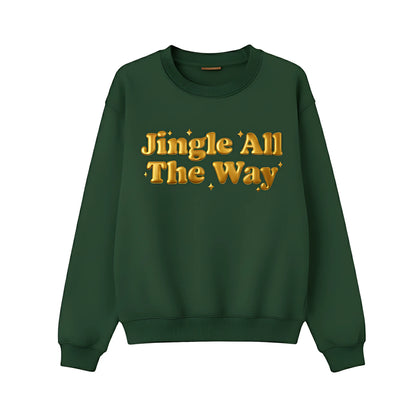 Jingle All The Way Puff Printing Sweatshirt-PUFF141