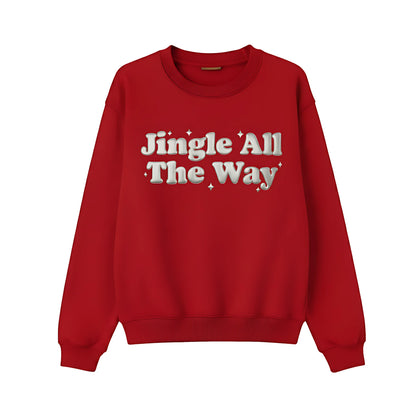Jingle All The Way Puff Printing Sweatshirt-PUFF141