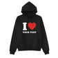 Custom I Love Text Printing Hoodie - PW1000