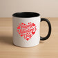 Happy Valentine's Day Heart Mug - PA237