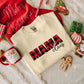 Mama Claus Daddy Claus Christmas Sweatshirt, Christmas Family Matching Sweater, Xmas Buffalo Plaid Printed Crewneck Tops, Christmas Eve Gift