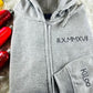 Personalised Zip Up Hoodie, Roman Numeral Custom Embroidered Jumper, Couple Matching Anniversary Date Hoody, Custom Initial Heart Sweatshirt