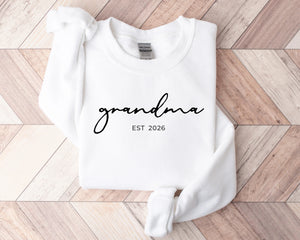 Grandma Year Personalised Printed Mother Day Sweatshirt - P9324