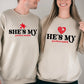 My Perfect Match Couple Valentine’s Day Printed Sweatshirts-M2840