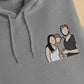 Wrapped in Love Outline Sketch Embroidery Hoodie - EWB105