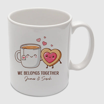 We Belong Together Custom Name Valentine's Day Mug -PA410