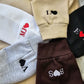 Roman Numeral Embroidered Sweatshirt, Custom Anniversary Couple Matching Sweater, Personalised Initial Matching Fiance Jumper, Soulmate Gift