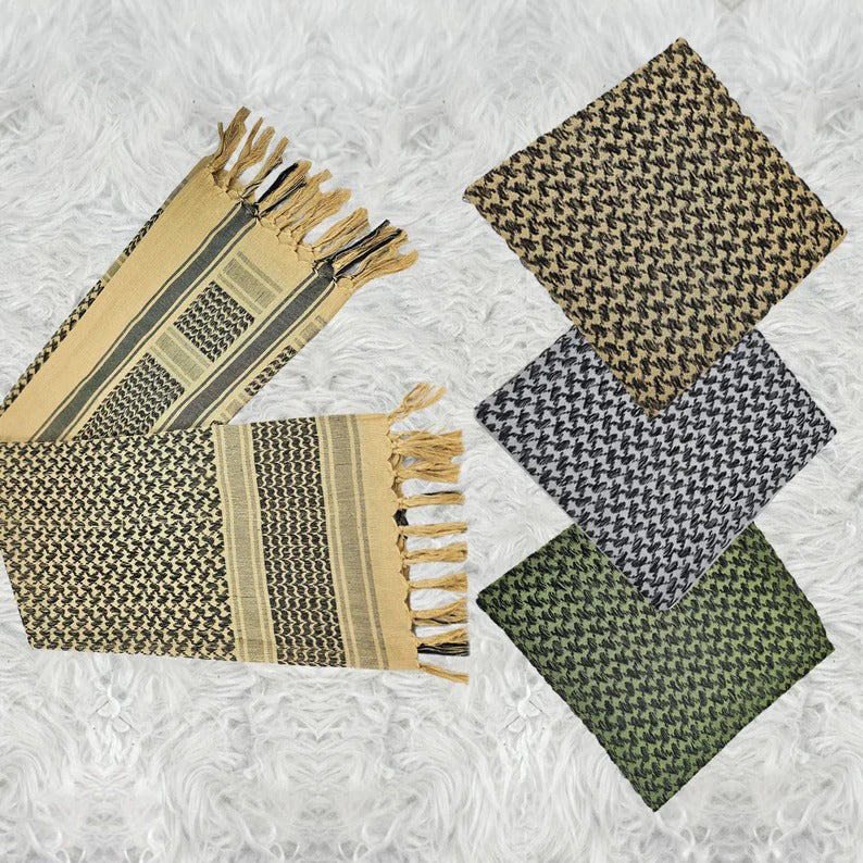 Arab Keffiyeh Palestine Scarf, Traditional Palestinian Shemagh Scarf, Unique Arabic Scarves for Men & Women, Vintage Lightweight Head Scarf