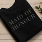 Maid of Honour Embroidered Jumper, Hen Party Bridesmaid Matching Sweatshirts, Bridal Shower Wedding Crewneck Sweaters, Gift for Bride Tribe