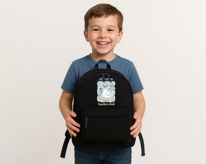 Silly Goose Teacher Club Kids Backpack, Trendy Back To School Fashion Backpack, Perfect For School, Travel & Everyday Use M8479