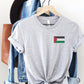 Palestine Flag Shirt, Embroidered Monogramed Flag Palestine Tshirt, Support Palestine Protest Adult Kids Tee, Save Gaza Free Palestine Top