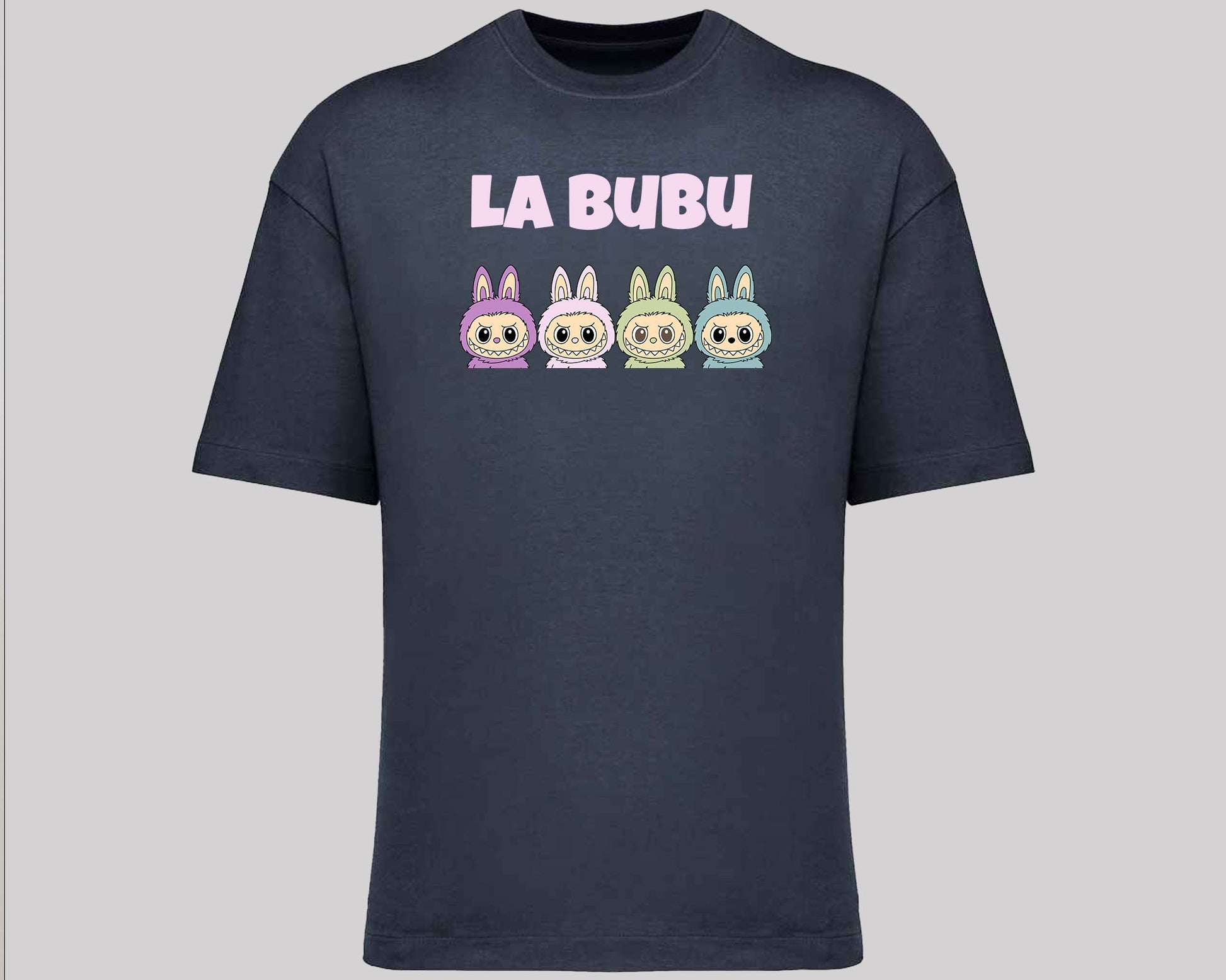 Labubu Graphic Oversize T-Shirt, Cool And Funny Cartoon Printed Tee, 100% Organic Cotton Gift For Men & Women M8427