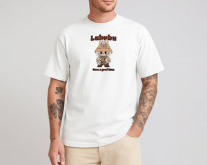 Labubu "Have a Good Time" Oversized T-Shirt, Cute Cartoon Anime Graphic Tee, Unisex Oversized Fit Top M8425
