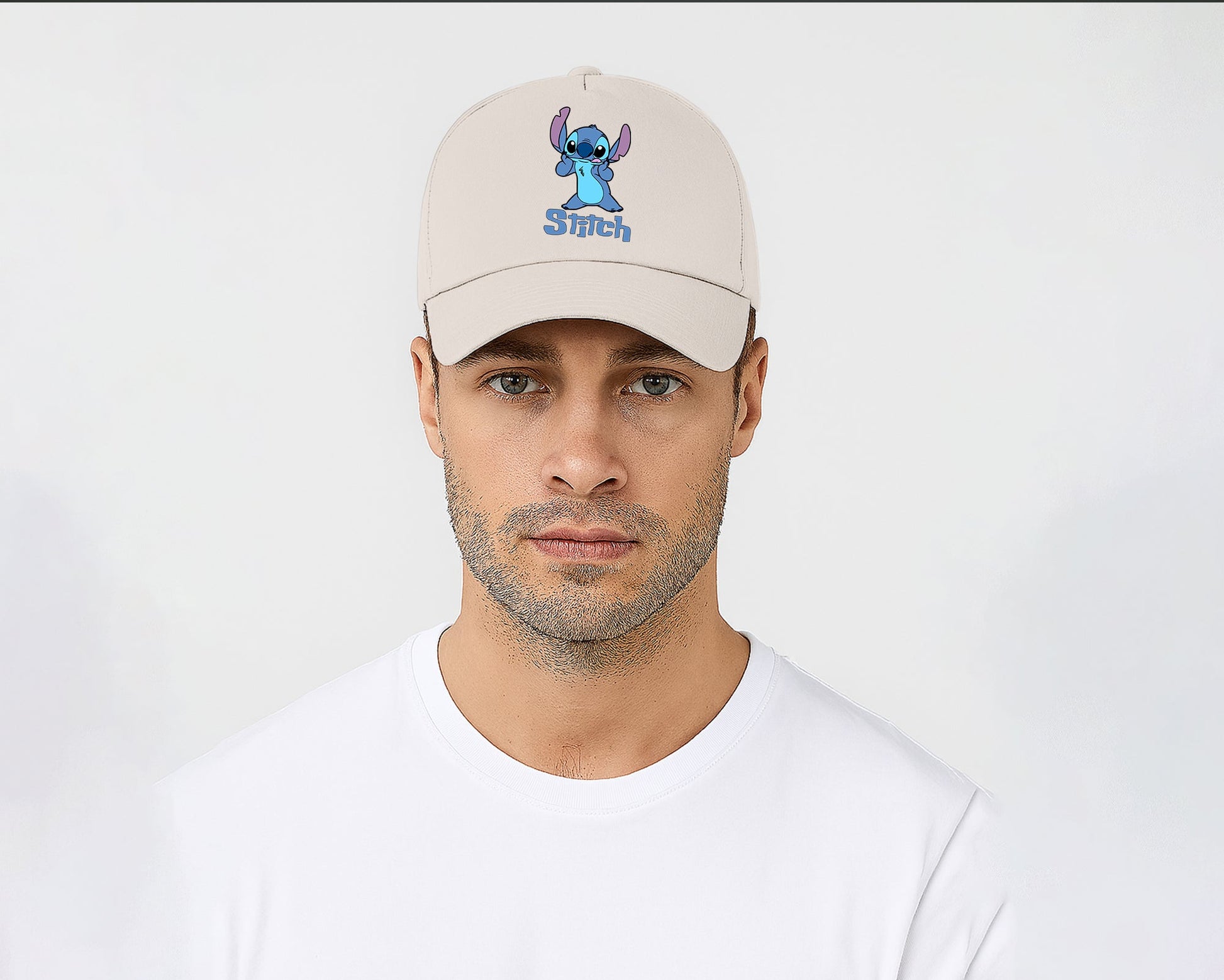 Stitch Cap, Cute Cartoon Baseball Hat for Men & Women, Streetwear Lovers Gift Pre-Curved Peak Hat M8404