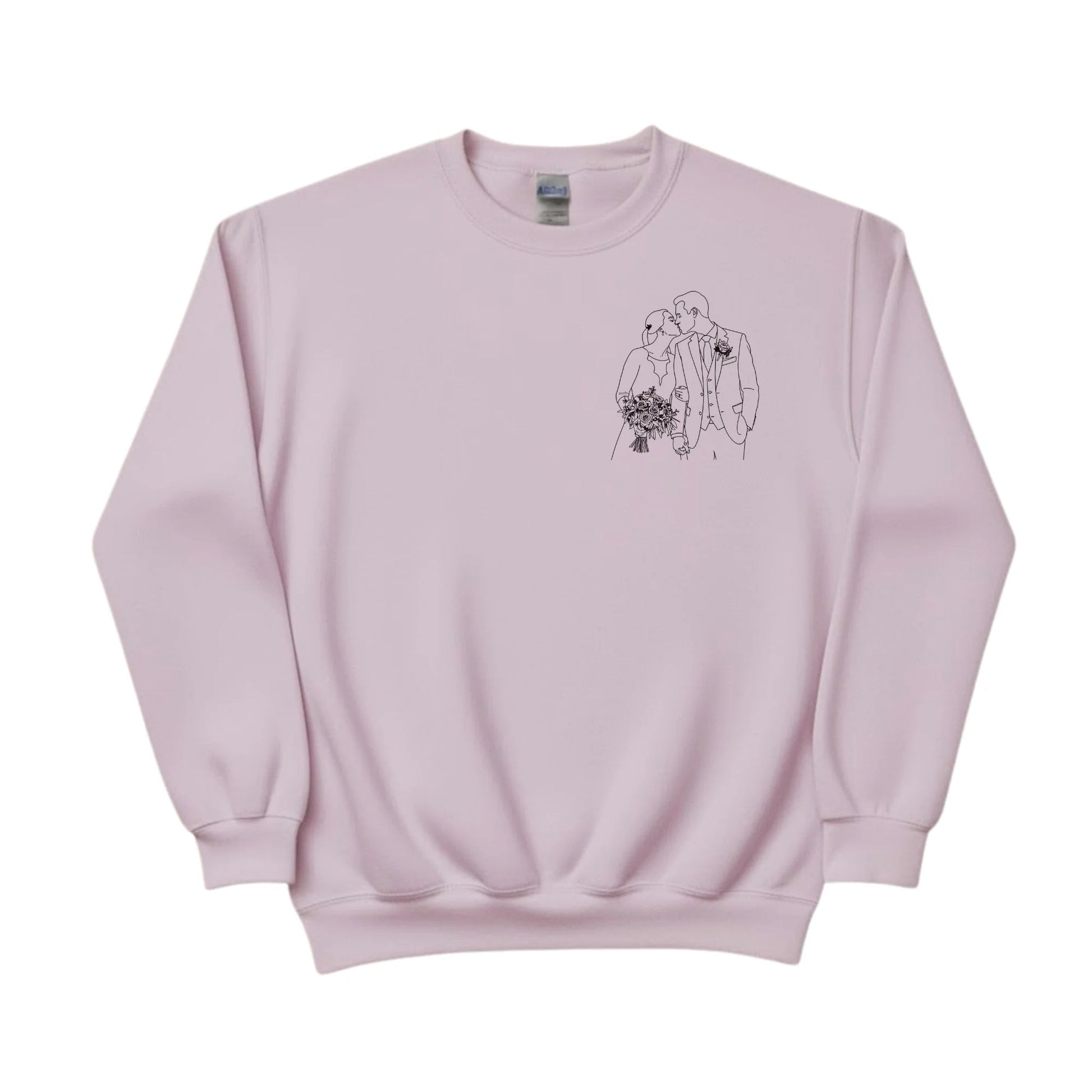 A Promise with Love Personalised Image Sketch Printed Sweatshirt - PW420