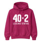 40x2 Legend Status Funny 80th Birthday Unisex Hoodie