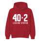 40x2 Legend Status Funny 80th Birthday Unisex Hoodie