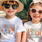 Personalised Cousin Crew Shirt, Groovy Kids Matching T-Shirt, Retro Custom Matching Cousins Kids Tees, Cousins Gifts, Summer Sibling Tees