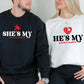 My Perfect Match Couple Valentine’s Day Printed Sweatshirts-M2840