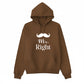Mr Right Valentine’s Day Printed Hoodie - PW506