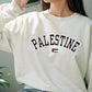 Palestine Crewneck Sweatshirt, Palestine Flag Printed Sweater, Support Palestine Freedom Gaza Protest Top, Palestinian Shirt, Comfy Jumper